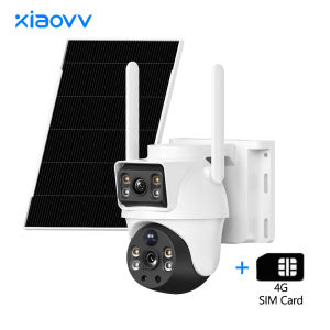 Xiaovv BP9 4G 12MP dual lens wireless security camera solar power WIFI Outdoor PTZ 360° view color night vision PIR auto-monitoring IP67 waterproof 5G  camera cctv