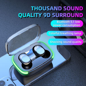TWS Bluetooth 5.1/5.3 Earphone Wireless Headphones Stereo Headset Bass Music Earbuds Waterproof Sports Noise HD Mic for Smart Phone