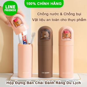 Hộp Đựng Bàn Chải Line Friends Brown Du Lịch Nhỏ Gọn LFB11 LFB116
