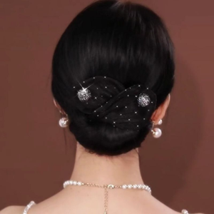 Cổ Tích vải Phụ kiện tóc xanh ngọc lục bảo tăng lấp lánh bướm Máy Tết Tóc Kẹp Xoắn Tóc Tự làm máy tết tóc thời trang Hàn Quốc Organza phụ nữ