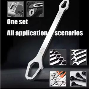 Kunci Pas Universal Adjustable Kunci Pas 8-22Mm Ratchet Kunci Pas untuk Sepeda Motor Mobil