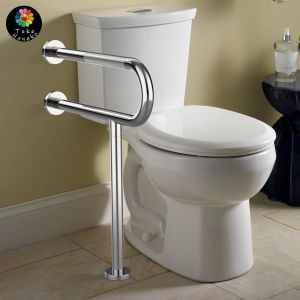 Pegangan Kloset Single Grab Bar Stainless Steel Disability Safety Pegangan Toilet Portable Bentuk U Pegangan Lantai Untuk Lansia Pegangan Kamar Mandi Lipat Pegangan