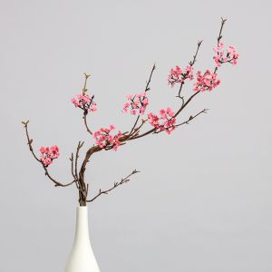 GAOSU Cảm ứng thật Cành hoa anh đào nhân tạo Nhựa Thực tế Cành hoa anh đào mô phỏng Nghệ thuật hoa Thủ công Hoa giả Vòm đám cưới