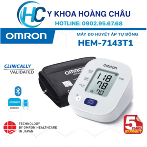 [CHÍNH HÃNG] Máy đo huyết áp tự động OMRON HEM 7143T1 lưu kết quả 30 lần (100% nhập khẩu Nhật Bản - bảo hành 5 năm)