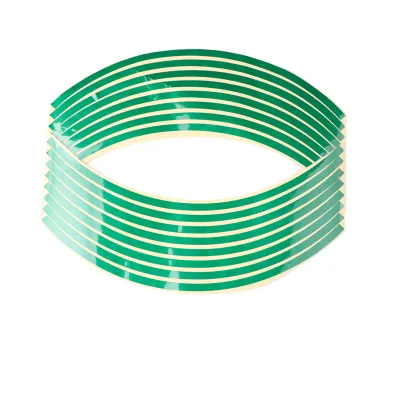 16 cái 18 inch xe máy xe hơi phản quang Đề-can bánh xe sọc dấu an toàn cảnh báo băng dán vành bánh xe Sticker