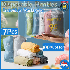 🇸🇬 [In Stock]100% Cotton Disposable Underwear Disposable Panties Portable Travel Maternity Panties EO Sterilization Woman
