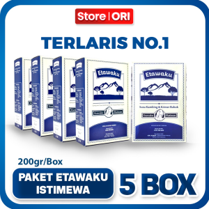 BELI DISINI Etawaku Platinum PAKET 5 BOX Susu Kambing Etawa Murni Sembuhkan Masalah Paru Paru Pernafasan Asma Sesak Nafas Batuk Berdarah  Official Store