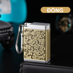Gạt tàn mini hình hoa văn kim loại có móc khóa