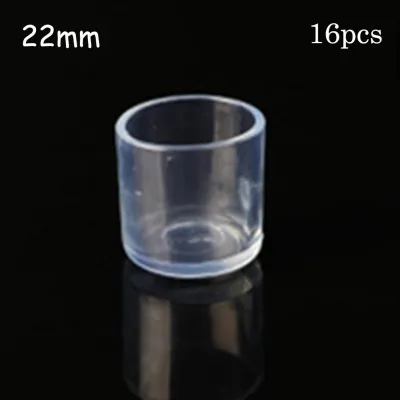 【Spot Express】16pcs 16/19/25/30MM PVC Chair Leg Cap Rubber Transparent White Feet Protector Pad Furniture Table Covers Round Bottom