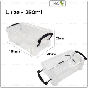 T Rex Samy Transparent Plastic Storage Box / Small Spice Container / Mini Storage Box / Stationery Box Jewelry Craft Box