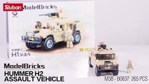 Sluban WW2ทหาร Hummer H2กองทัพโจมตียานพาหนะรุ่นอาคารบล็อกคลาสสิกสงครามโลกครั้งที่สองอาวุธรถอิฐเพื่อนชายของเล่นของขวัญ