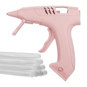 Wireless Hot Glues Guns 2000mAh Fast Preheats 1.5Hs Runtime Silicone Insulated Nozzle Includes 10 Premium Sticks