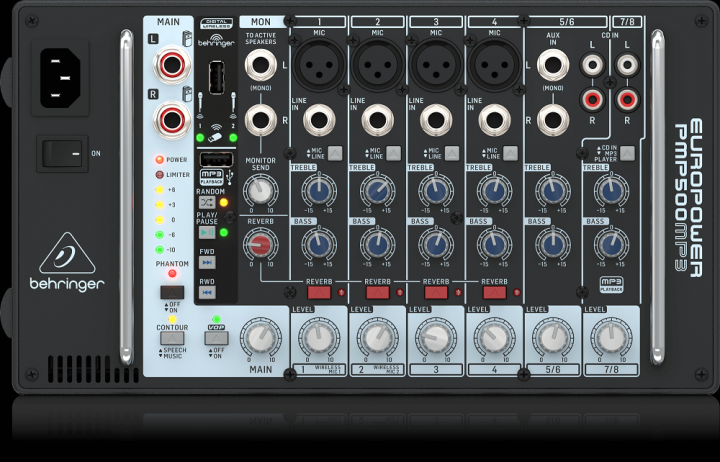 Behringer Europower PMP500MP3 8-channel 500W Powered Mixer | Lazada PH