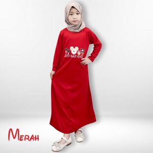 CF Kids Gamis Anak Perempuan Print DTF Sweets From Minni Baju Muslim