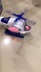 Mainan Helikopter Polisi Suara dan Lampu