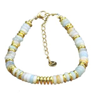 Bohemian vòng tay thủ công đầy màu sắc hạt đá tự nhiên handchain trang sức nữ handmade đá quý Bangle phụ kiện