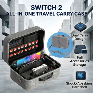 Switch 2 storage case with hard-shell carry case and waterproof EVA protective cover