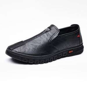 Techdoo Sepatu Slip On Pria Sepatu Formal Pantofel Sepatu Kasual PU Leather MC413