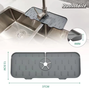Silicone Faucet Mat Drain Pad Foldable Kitchen Faucet Mat Sink Splash Guard