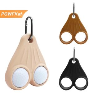 【PCWFKef】 Golf bóng tinh hoàn sac chủ Silicone Golf Bóng Chủ Pouch vui Golf Bóng sac chủ xách tay Golf Bóng lưu trữ túi cho Golf giỏ hàng túi hoặc vành đai prank giả chảy xệ Quà Tặng