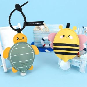 YHDFX การ์ตูนลายการ์ตูน พวงกุญแจฟองน้ำ spits สัตว์สัตว์สัตว์ ขนาดมินิ พวงกุญแจหนีบเต่าและผึ้ง ตลกๆ แบบพกพาได้ จี้บีบ สำหรับเด็กๆ