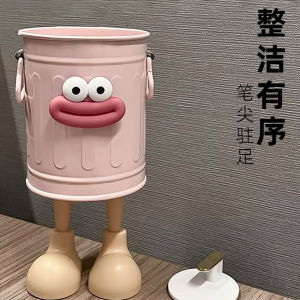 Kawaii Pen Holder Big Mouth Doll Bucket Fun Student Stationery Large-capacity Pencil Organizer Makeup Storage Container