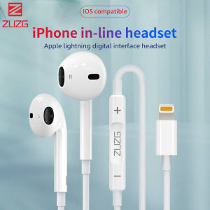 ZUZG Tai Nghe Chiếu Sáng E13S Có Micrô Tai Nghe Stereo Có Dây Dành Cho Apple iPhone 12 Pro Max 8 7 Plus X XS MAX XR IPod Tai Nghe Có Dây Lightning