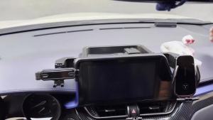 FIILINES Phone Holder for Ford Mustang Mach-E 2023-2026 (Fit 15.5" Touch Screen) Phone Mount with Dash Organizer for Mustang Mach-E Accessories 360 Degree Rotation Dash Mount Cell-Phone Holder