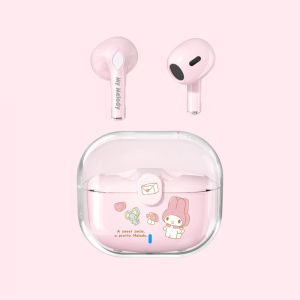 100% Authentic Sanrio Hello Kitty Wireless Bluetooth Earphone Kuromi HIFI Sound Earphones with mic Original High Quality Sports Headset Noise Cancellation TWS Wireless Earbuds for IOS Android Phone Birthday Gift LY-505