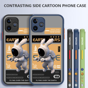Phone Case Vivo V25 5G Vivo V25e Casing hp Vivov25e vivov25 5G Case Cartoon Astronaut Full Phone Case Side Edge Pattern Frosted Transparent Hard Casing Shockproof Full Cover Camera Protect Case
