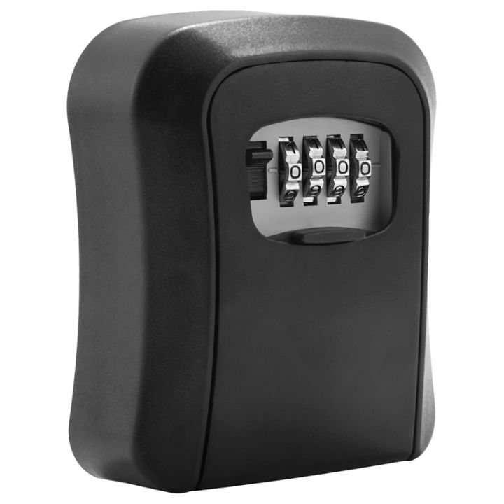 Password Key Lock Box Wall Mounted Zinc Alloy Key Box Weatherproof 4