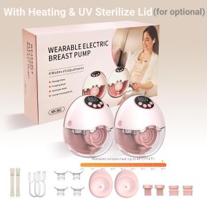 【Original 】Breast Pump Electric Handsfree BPA Free With Heating & UV Sterilize Lid Optional Wireless Upgrade Wearable Breastfeeding Pump
