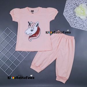 Setelan Kokumi Size 1-10 Tahun / EXPORT PREMIUM Baju Piyama Karakter Kaos Lengan Pendek Celana Pendek Cewek Set Baju Tidur Anak Perempuan