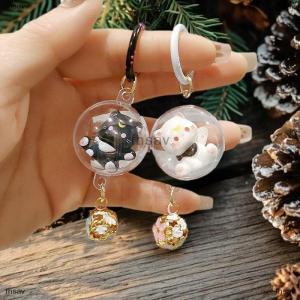 [COD] fhsav กระเป๋านักเรียน1ชิ้นจี้ขนาดเล็กน่ารักรูประฆังรูปแมวกระดิ่งลมพวงกุญแจเด็กผู้หญิงเครื่องประดับกระเป๋า