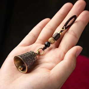 Keychain Gantungankunci Xin Jing Brass Keychain Bertekstur Dengan Jelas Tali Pengikat Vintage Lonceng Gantung