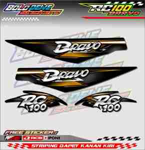 STRIPING VARIASI MOTOR SUZUKI BRAVO / STIKER LIST MOTOR SUZUKI BRAVO