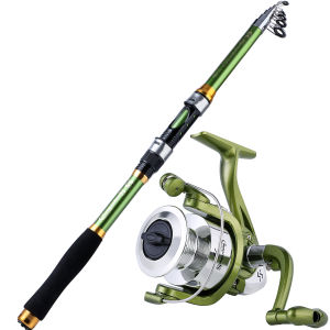 [COD]Fishing Rod Set Full Set 1.8-3.3M Telescopic Fishing Rod and Spinning Fishing Reel Fishing Rod Set  Fishing Rod and Reel Set