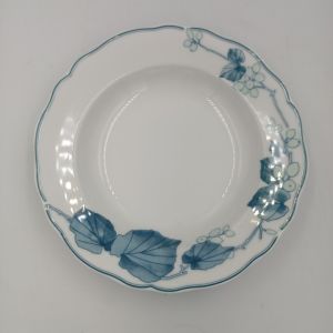 Đĩa Sứ Hoa Nho Xanh Kích Thước 18 CM Hàng Nhập Khẩu Cao Cấp