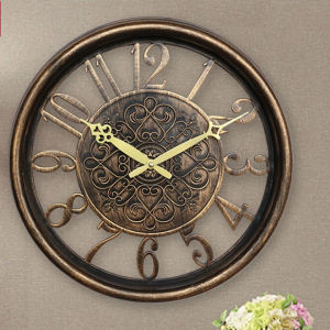 Retro Unique Wall Clock Fashion 38.5cm Wall Clock Simple Living Room Decoration ClockFast shipping