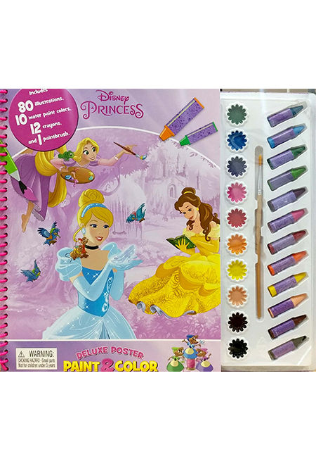 Sách - Disney Princess Deluxe Paint / Crayon Book - Phương Nam Book ...