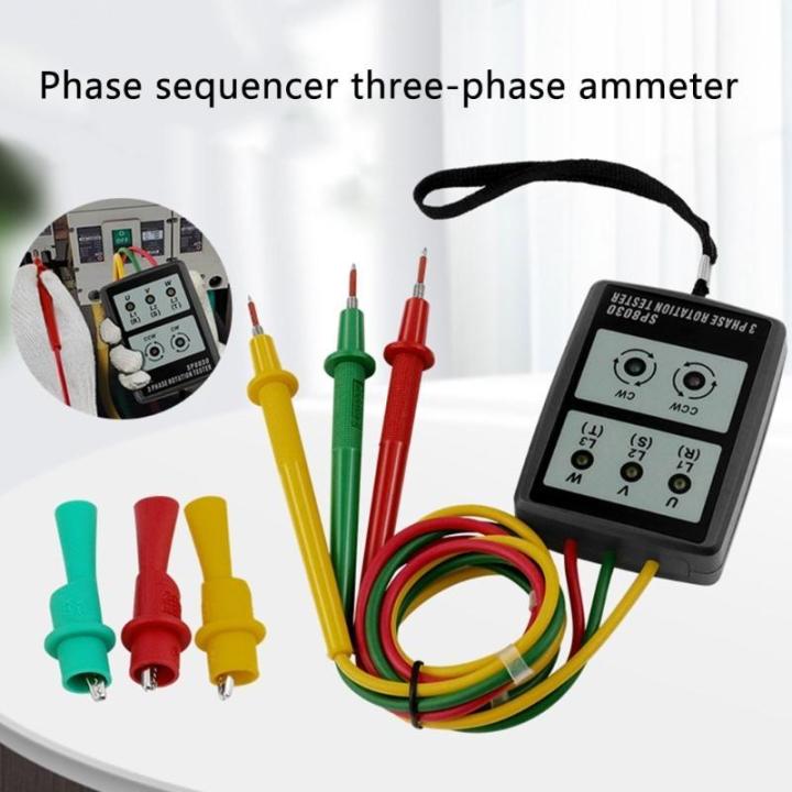 3 Phase Rotation Tester Digital Phase Indicator Detectors LED Buzzer ...
