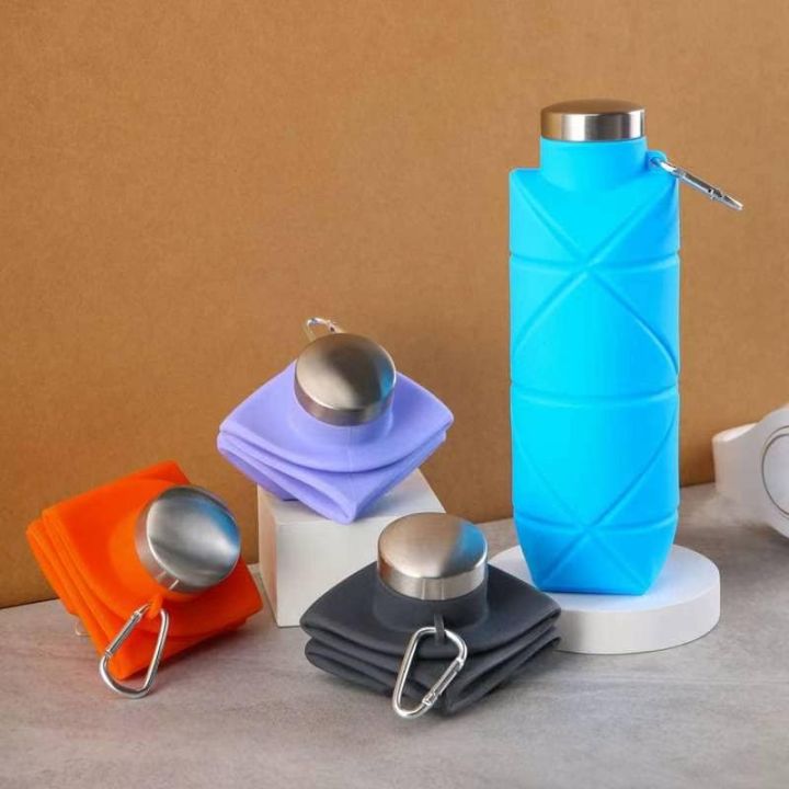 700ML Edible Silicone Water Bottle Portable Travel Folding Kettle