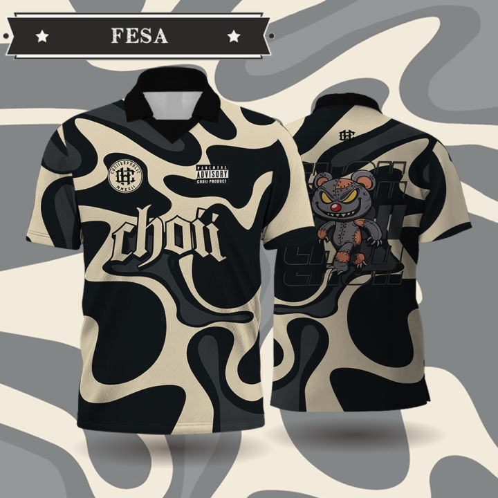 Baju Choii Tshirt Lelaki Jersey Choi Crime Bear Limited Edition Thailand Viral Jersey Ootd Collar Tiktok Blvckroseapparel Polo Shirt Collar Murah Unisex Streetwea