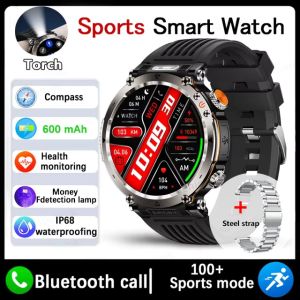 For Huawei Xiaomi New GPS ECG+PPG Mens Outdoor Sports Smart Watch 600 mAh Compass Flashlight Waterproof Watch New Health Bluetooth Call Smartwatch