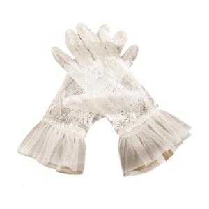 Seethrough Lace Flower Gloves For Formal Occasion Breathable Elegant Wedding Party Accessories Photography Handwear