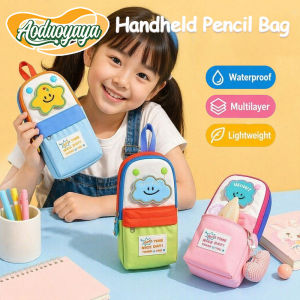 Aoduoyaya Kawaii Large Capacity Pencil Case Multilayer Organizer Waterproof Cute Cartoon Design Student Back to School Supplies