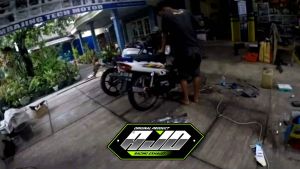 Knalpot racing fiz r standar racing hitam dop AJD exhaust
