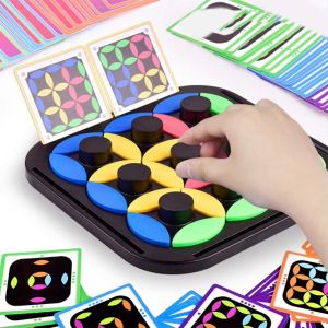BANZU Multiplayer Kids Rotating Puzzle Interactive Brain Teasers Color Matching Board Game Novelty Toys Montessori Tangram Educational Toys Logical Thinking Training