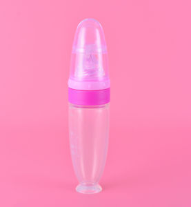 BOTOL SENDOK TUTUP BAHAN SILIKON LEMBUT BPA FREE COCOK UNTUK MPASI BAYI
