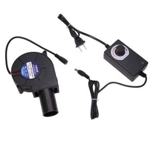 【Dikirim Dari Jakarta COD】Kipas Blower Bbq Mini Untuk Kompor Panggangan Outdoor 9733 12v 220v 5500 Rpm / Blower Mini BBQ Kipas Blower Ac Turbocharger Portabel Kecil Dengan Pengontrol Kecepatan Daya Port/Bearing Air Flow Pendingin Cooler Fan